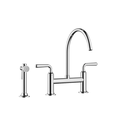 DORNBRACHT Vaia - 241 mm Çıkışlı / Köprü Tipi / Yıkama Spreyli Evye Bataryası