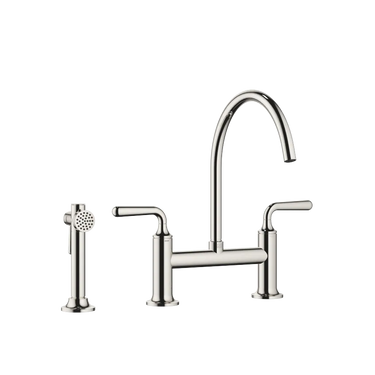 DORNBRACHT Vaia - 241 mm Çıkışlı / Köprü Tipi / Yıkama Spreyli Evye Bataryası
