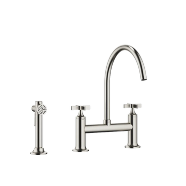 DORNBRACHT Vaia - 241 mm Çıkışlı / Köprü Tipi / Yıkama Spreyli Evye Bataryası