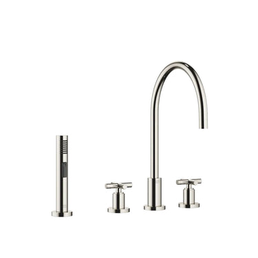 DORNBRACHT Tara - 235 mm Çıkışlı / Üç Delikli / Yıkama Spreyli Evye Bataryası
