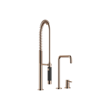 DORNBRACHT Meta Square - 235 mm Çıkışlı / İki Delikli / Yıkama Spreyli Evye Bataryası