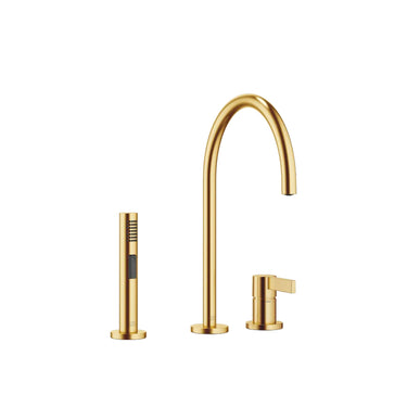 DORNBRACHT Tara Ultra - 241 mm Çıkışlı / İki Delikli / Yıkama Spreyli Evye Bataryası