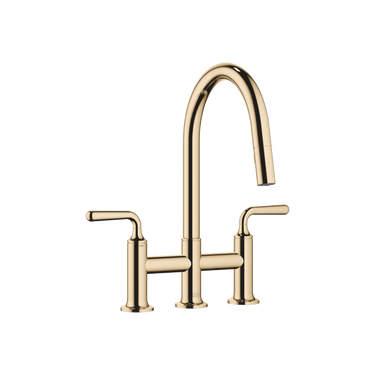 DORNBRACHT Vaia - 240 mm Çıkışlı /3 Delikli Köprü Tipi / Çekmeli ve Spreyli Evye Bataryası