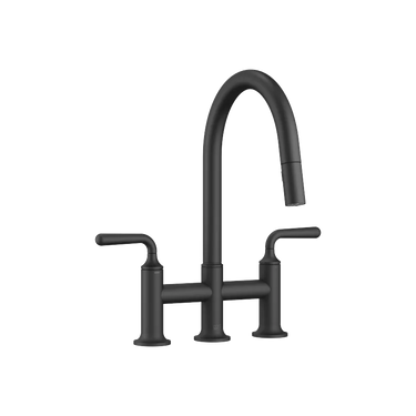 DORNBRACHT Vaia - 240 mm Çıkışlı /3 Delikli Köprü Tipi / Çekmeli ve Spreyli Evye Bataryası