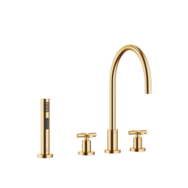 DORNBRACHT Tara - 235 mm Çıkışlı / Üç Delikli / Yıkama Spreyli Evye Bataryası