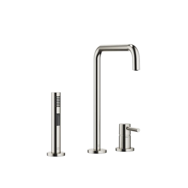 DORNBRACHT Meta Square - 235 mm Çıkışlı / İki Delikli / Yıkama Spreyli Evye Bataryası
