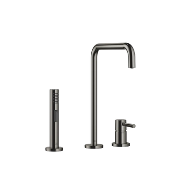 DORNBRACHT Meta Square - 235 mm Çıkışlı / İki Delikli / Yıkama Spreyli Evye Bataryası