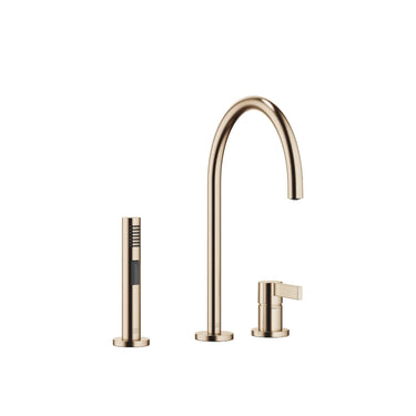 DORNBRACHT Tara Ultra - 241 mm Çıkışlı / İki Delikli / Yıkama Spreyli Evye Bataryası