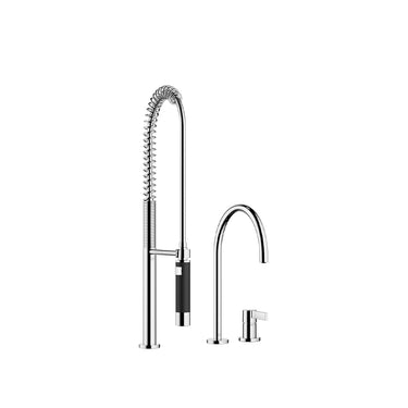 DORNBRACHT Tara Ultra - 241 mm Çıkışlı / İki Delikli / Yıkama Spreyli Evye Bataryası